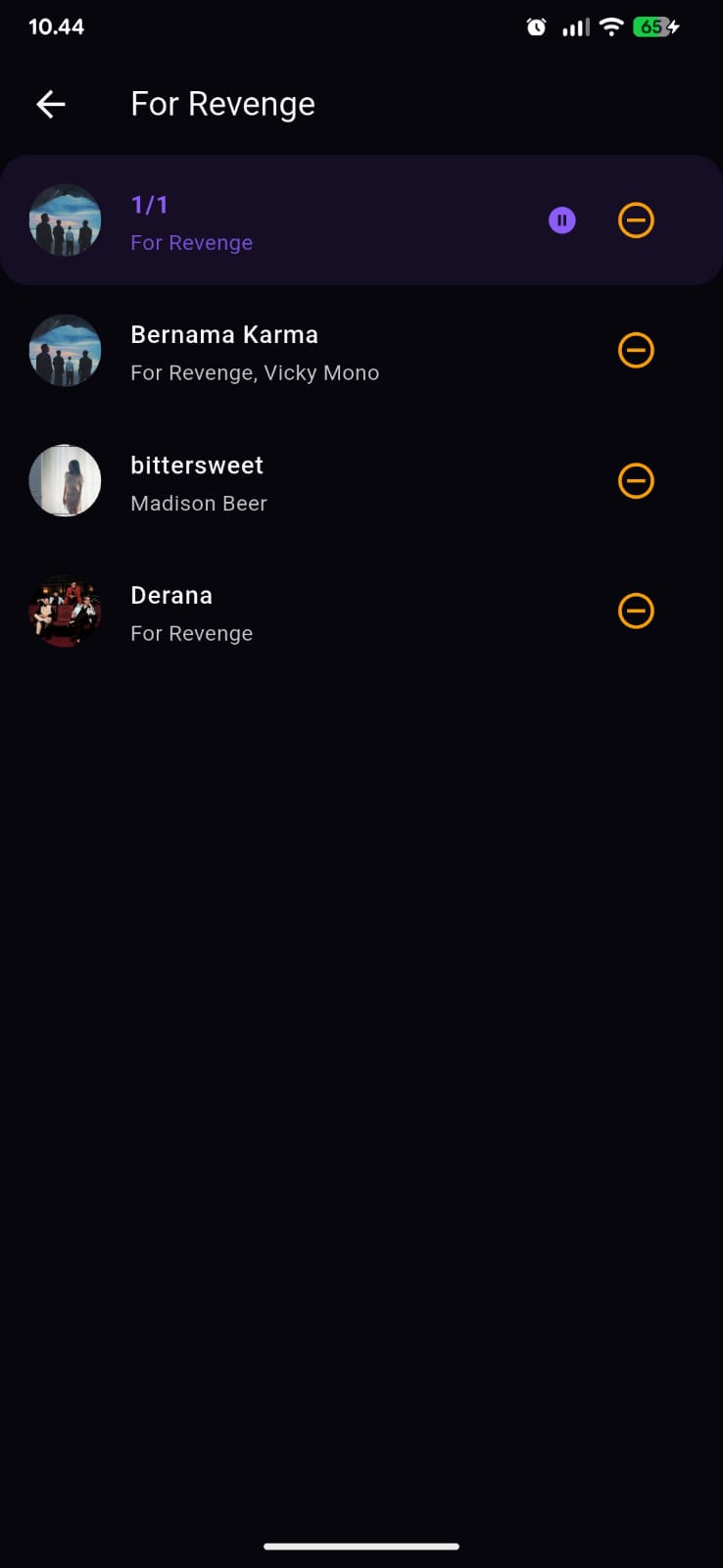 Laras playlists screen
